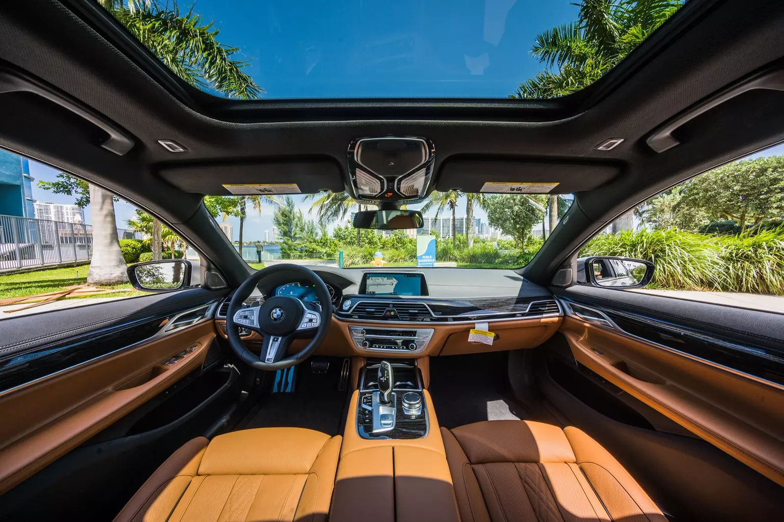 BMW 740iL — inside the car Interior of the BMW 740iL