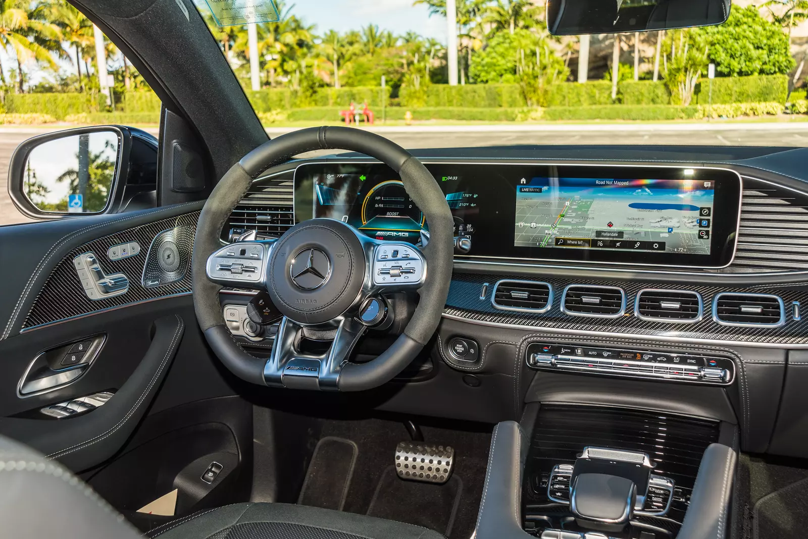 Sophisticated interior of the Mercedes-Benz GLE53 Coupe Cabin of the Mercedes-Benz GLE53 Coupe