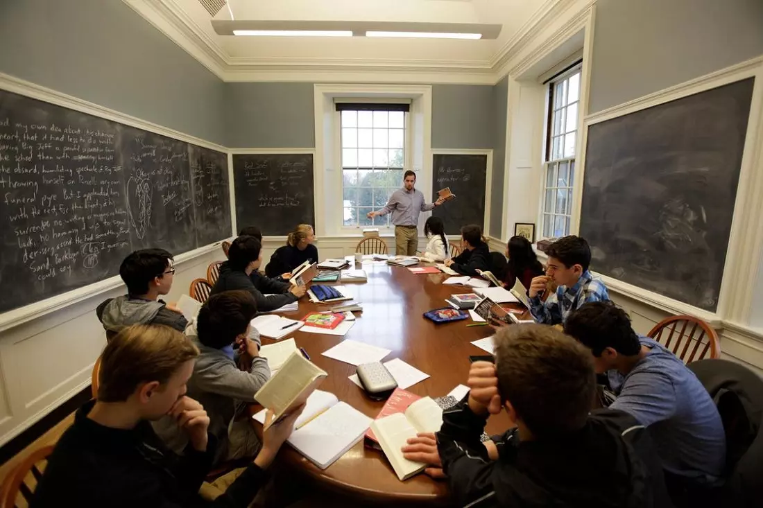 Students of Phillips Academy Andover Students during class at Phillips Academy Andover