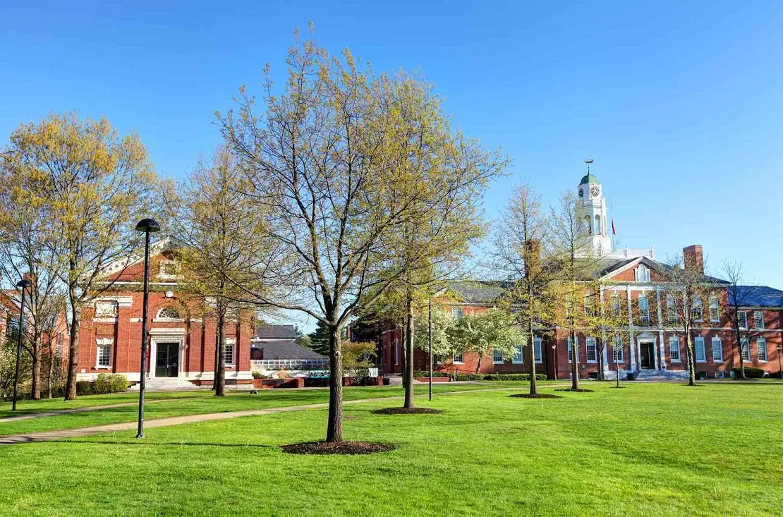 Phillips Exeter Academy academic buildings View of Phillips Exeter Academy buildings and surrounding area