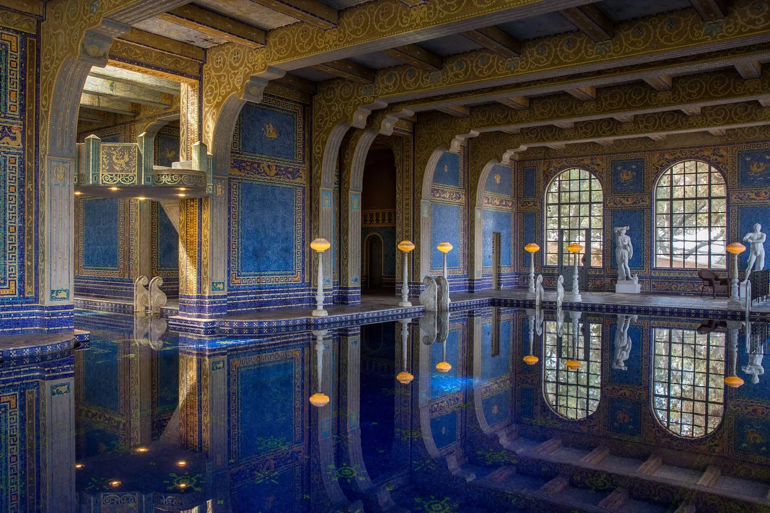 The Roman Pool at Hearst Castle A luxurious indoor pool at Hearst Castle