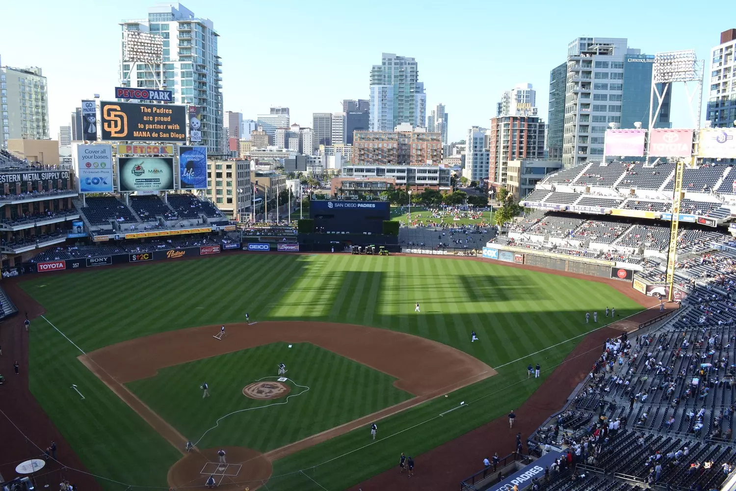 What Petco Park looks like Aerial view of Petco Park