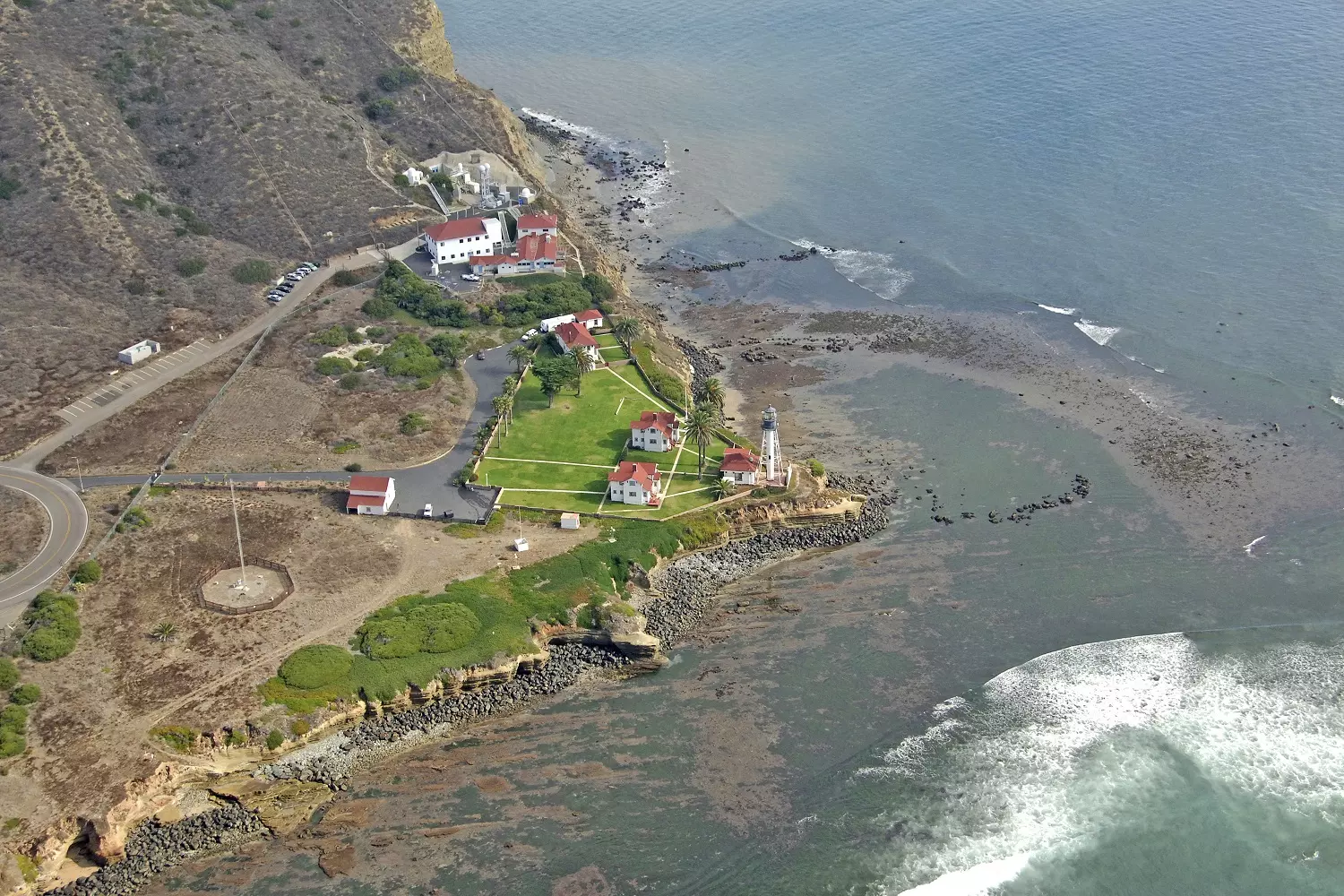 Panorama of Point Loma Peninsula in San Diego Aerial View of Point Loma, Nature, and the Ocean