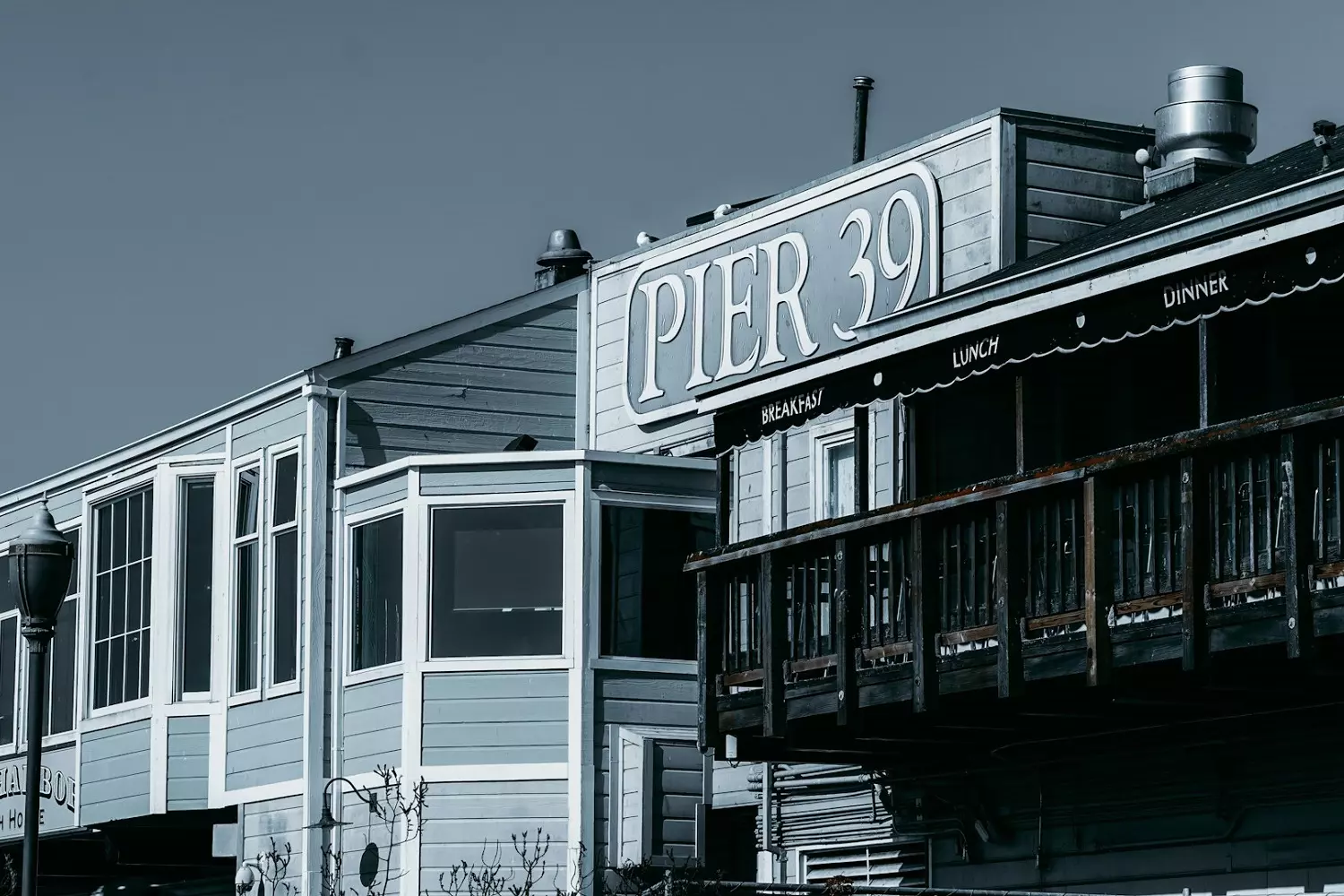 Building on Pier 39 Old building on Pier 39