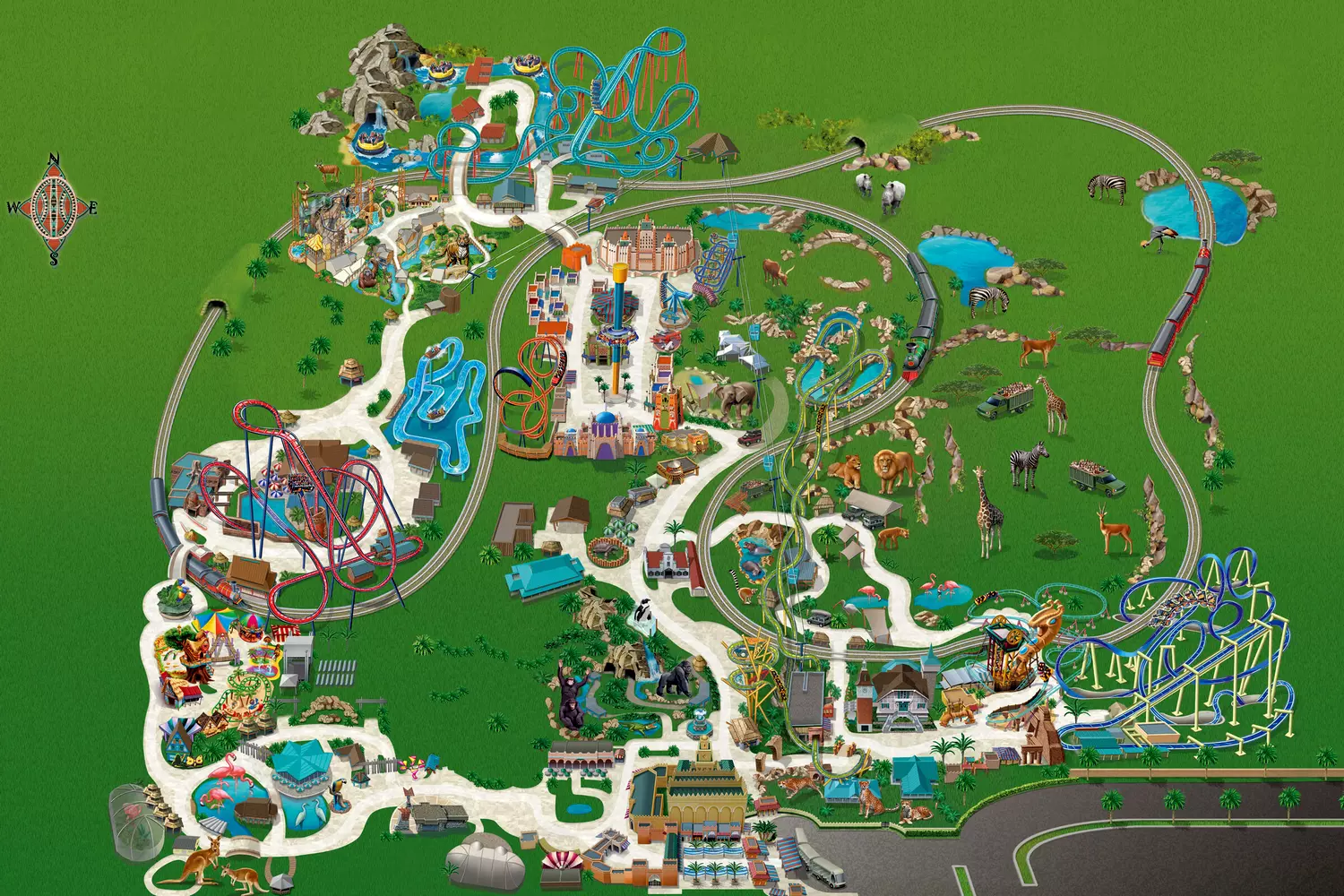 Busch Gardens Tampa Florida Park Map & Attractions — American Butler Busch Gardens Tampa Florida Park Map & Attractions — American Butler
