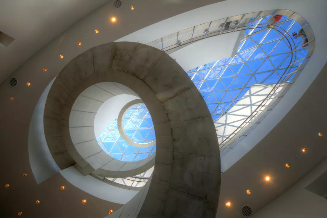 Spiral staircase at the Salvador Dali Museum in Florida — American Butler Salvador Dali Museum in Florida — Photo of the Spiral Staircase Inside