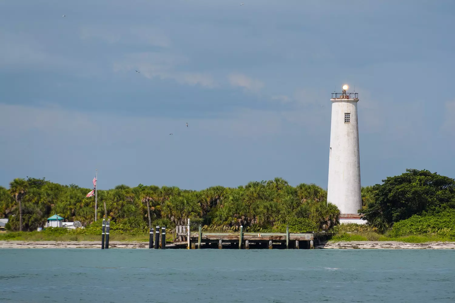 Lighthouse on Egmont Key Island The historic Egmont Key Lighthouse, built in 1858
