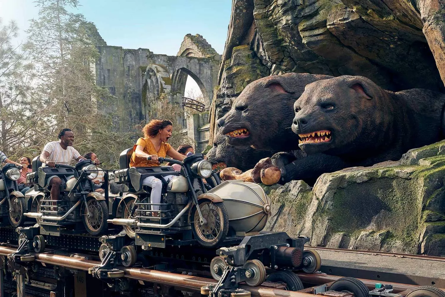 The "Harry Potter Motorcycle Ride" at Islands of Adventure is all about the magic of speed The thrilling "Harry Potter Motorcycle Ride" at Universal Orlando features immersive thematic design and special effects from the magical world