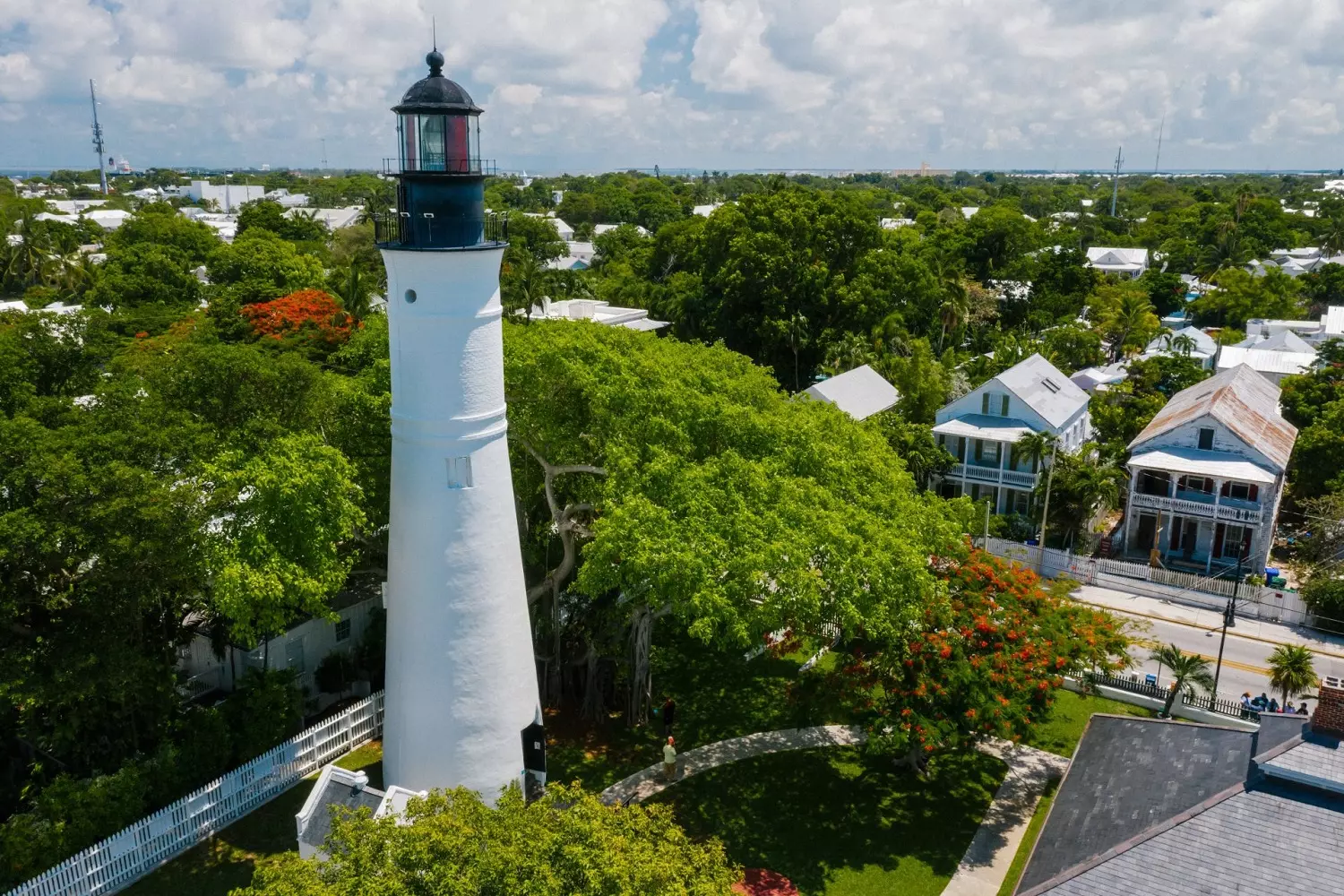 View of the Key West Lighthouse from above View of the Key West Lighthouse from above