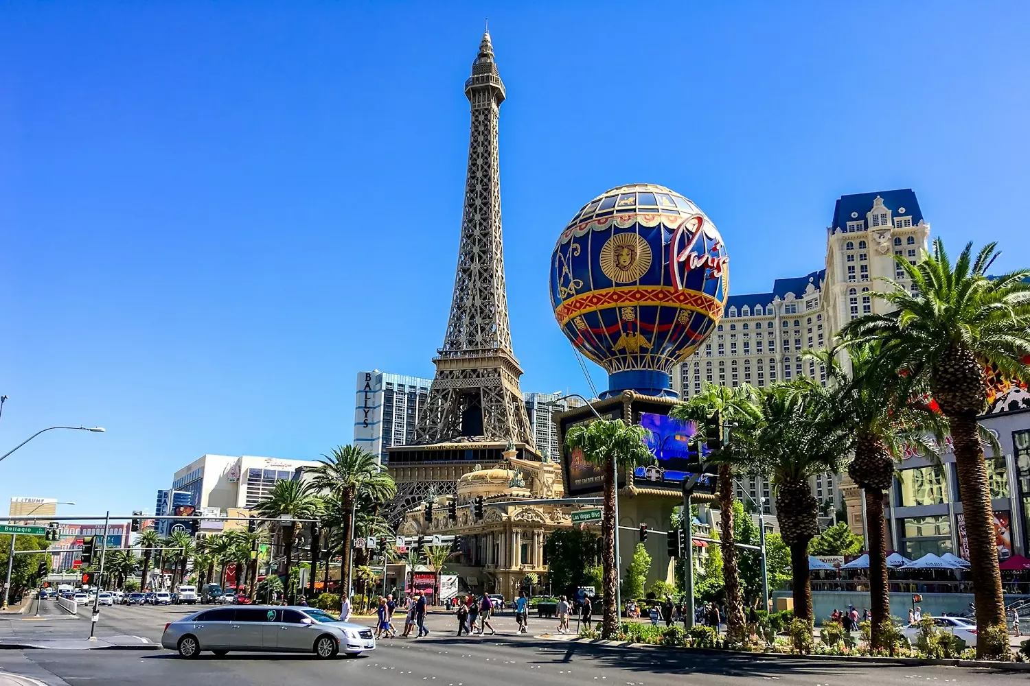 View of the Paris Hotel and Casino in Las Vegas Paris Hotel and Casino in Las Vegas