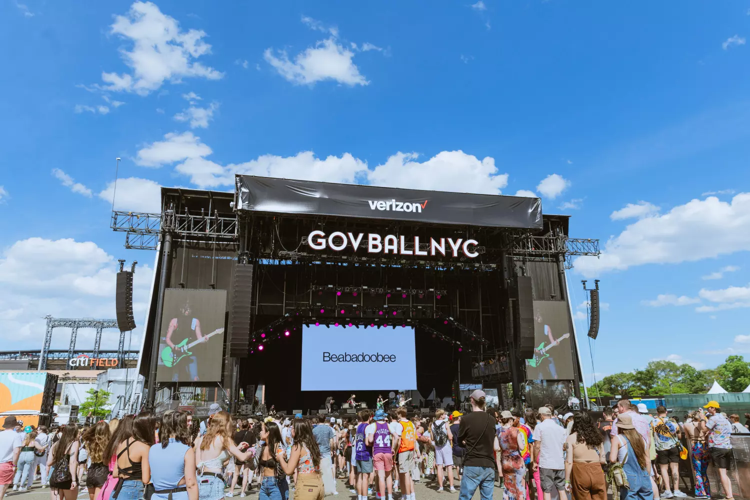 Crowd at Governors Ball enjoying a performance Governors Ball Festival attendees in New York City during a concert
