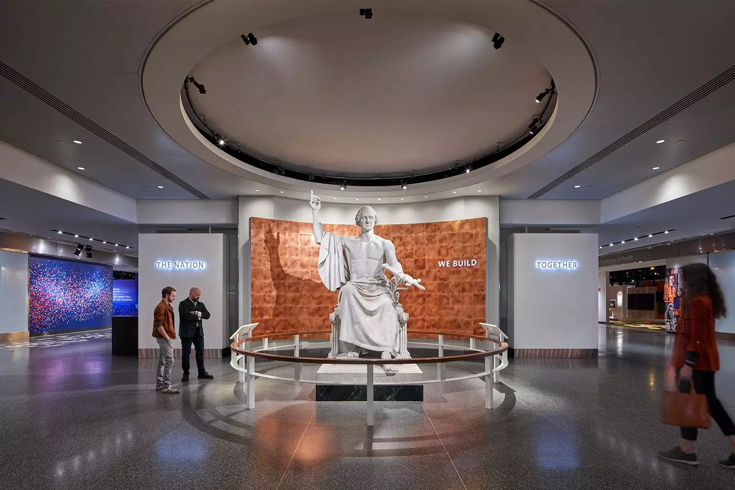 Statue of George Washington at the Museum of American History Interior of the National Museum of American History