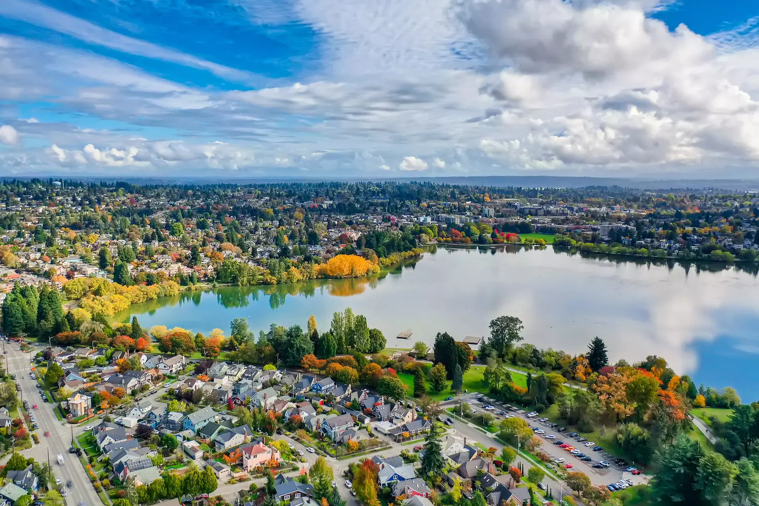 Green Lake from above, Seattle, Washington Green Lake from above, Seattle, Washington