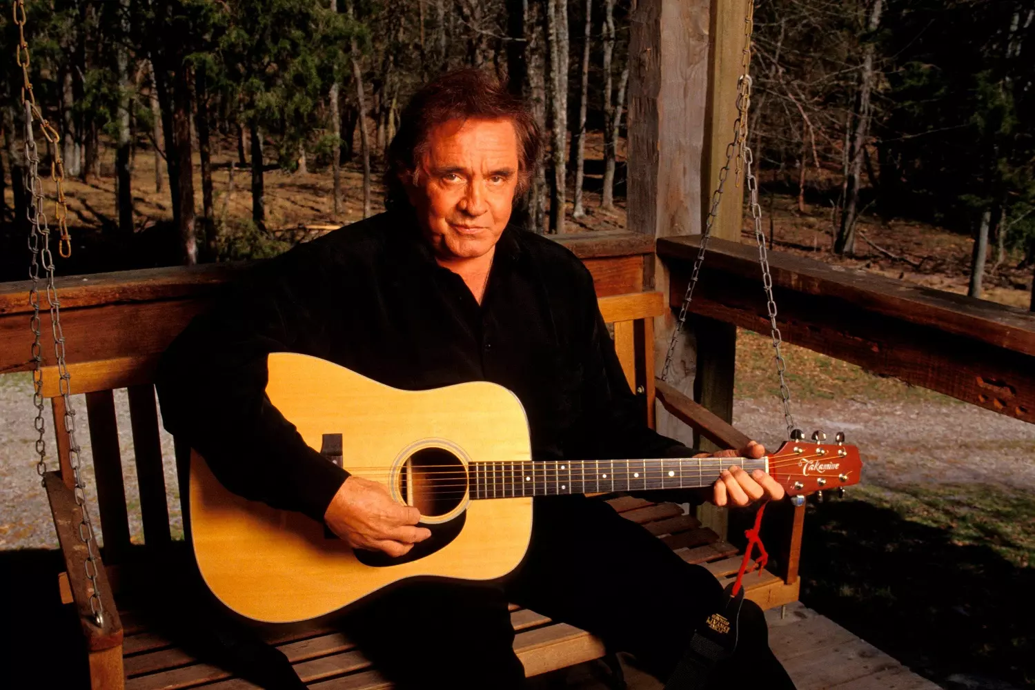 Johnny Cash — iconic country performer Color photo of Johnny Cash