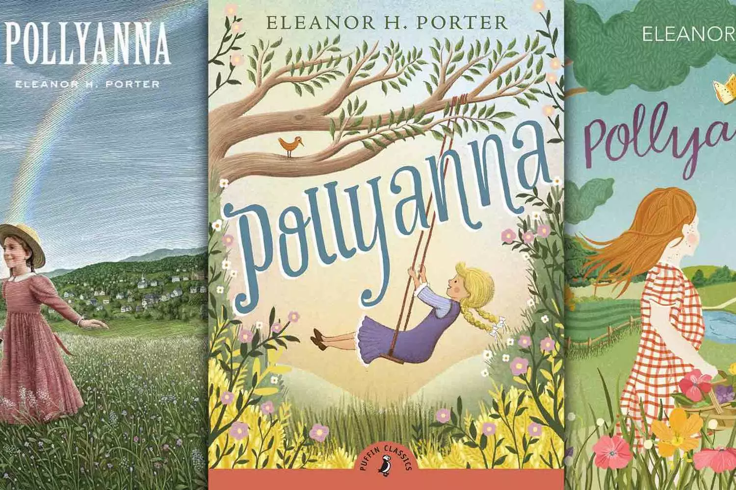 "Pollyanna" by Eleanor H. Porter — a classic tale of positivity and overcoming challenges Books of "Pollyanna" by Eleanor H. Porter, showcasing the uplifting story of optimism and hope
