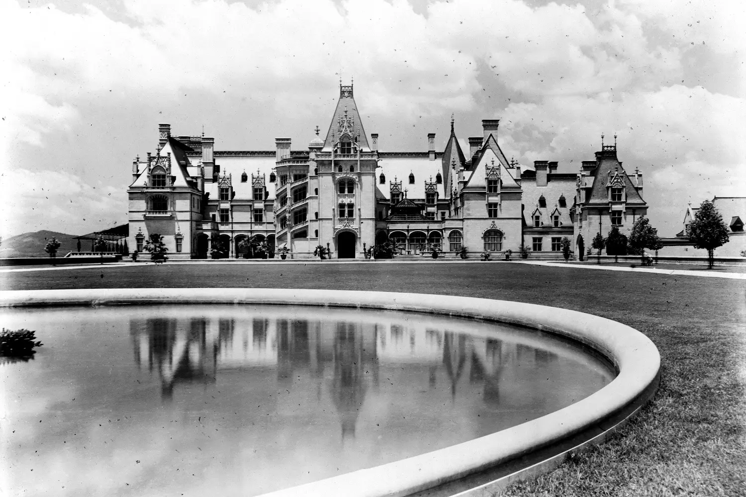 Vintage photo of Biltmore Estate Biltmore Estate — black and white photo