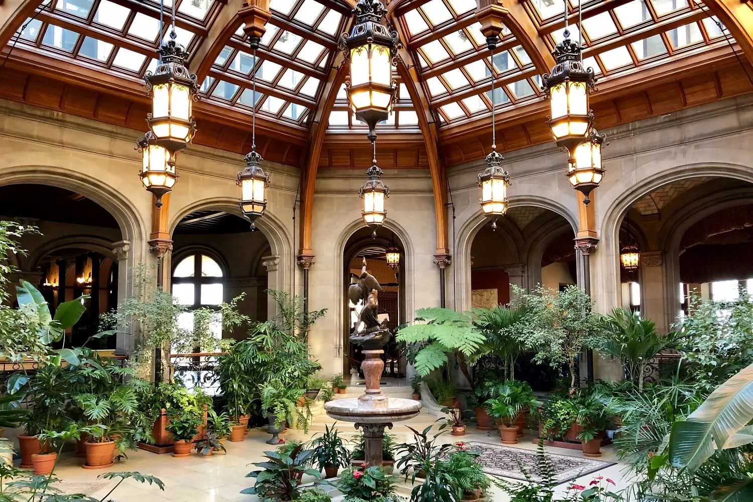 Biltmore Estate's Winter Garden Biltmore's Winter Garden, surrounded by exotic plants
