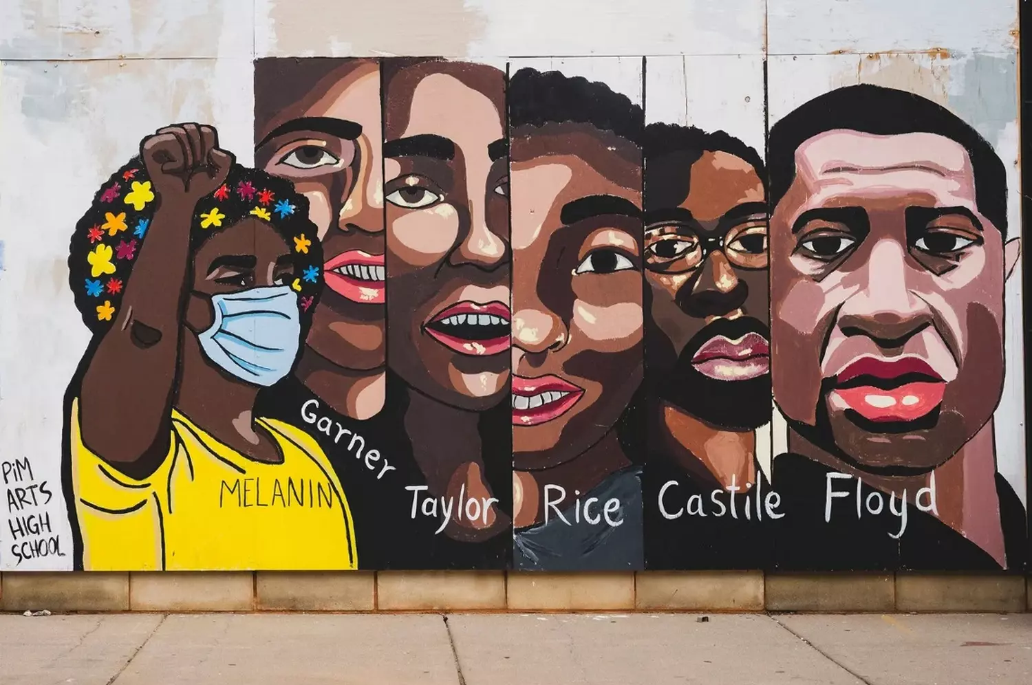 Street Art of Resistance: Powerful BLM Graffiti Murals Colorful Black Lives Matter graffiti mural on urban wall featuring raised fists, names of victims, and protest slogans demanding racial justice