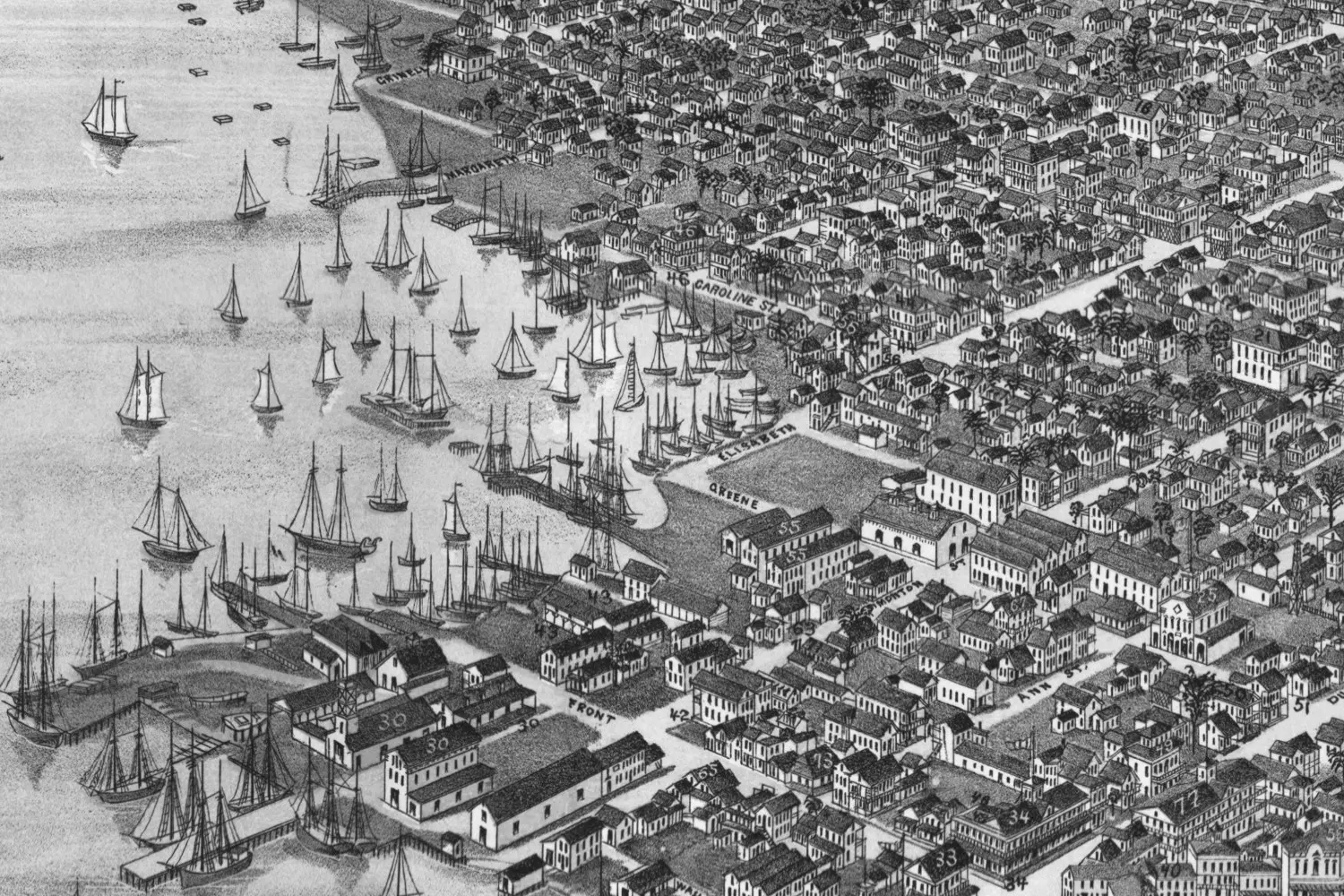 Map of Key West, 1884 Historical map of Key West, created in 1884