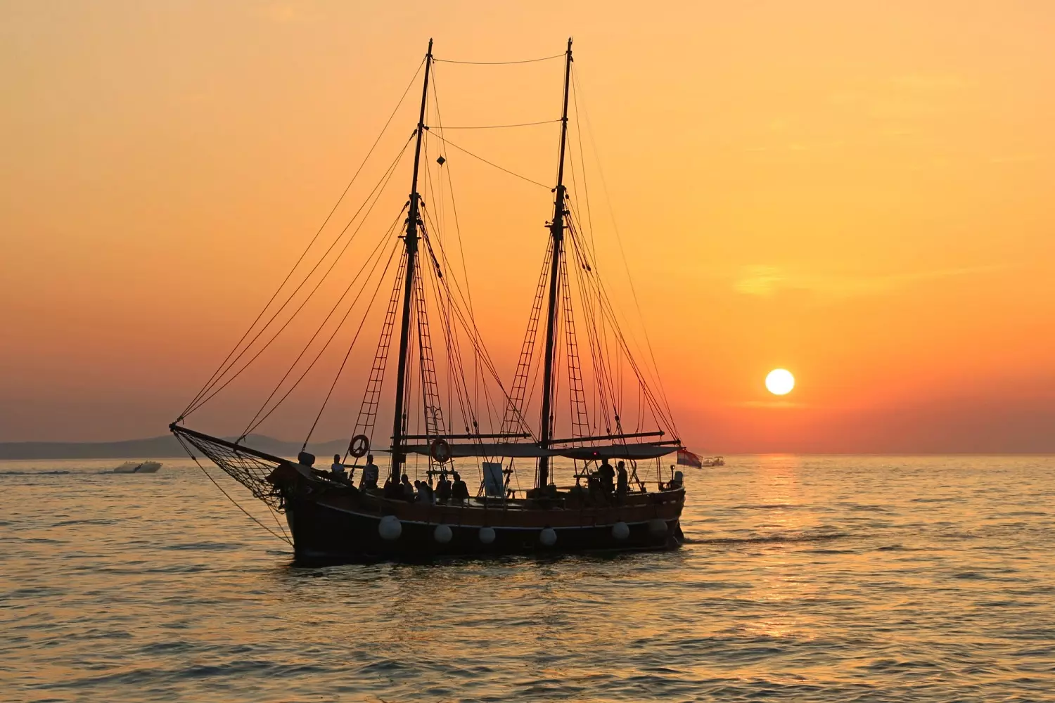 Pirate ship at sea Pirate ship at sea