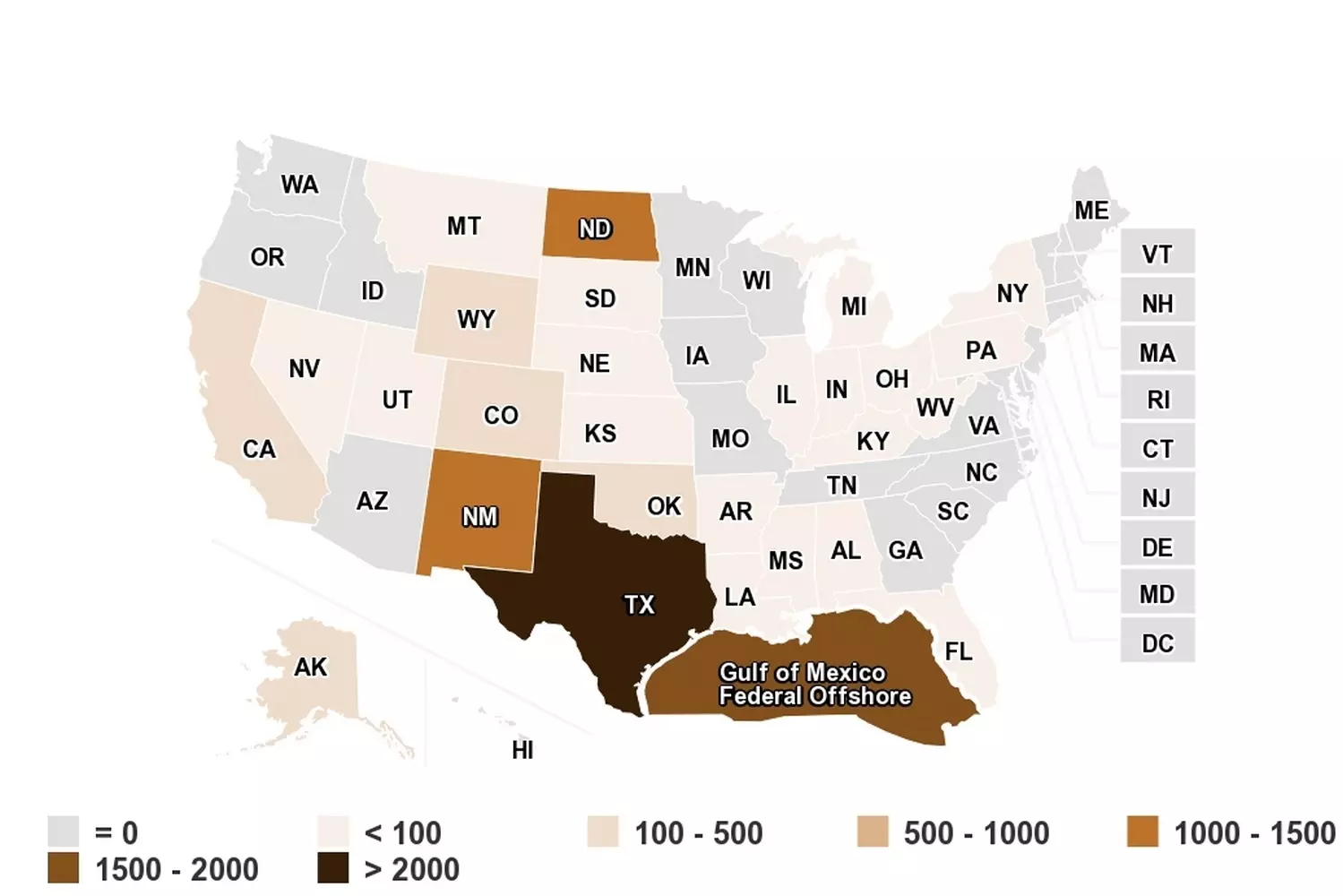 Major Oil-Producing Regions in the USA: Powering the Nation's Economy Map of the United States highlighting key oil-producing regions like Texas, North Dakota, and Alaska, with oil rigs and infrastructure marking America's energy heartlands