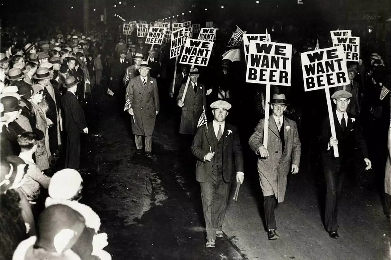 Wet vs Dry: Anti-Prohibition Protests of the Roaring Twenties A Prohibition repeal protest in the United States, 1920s