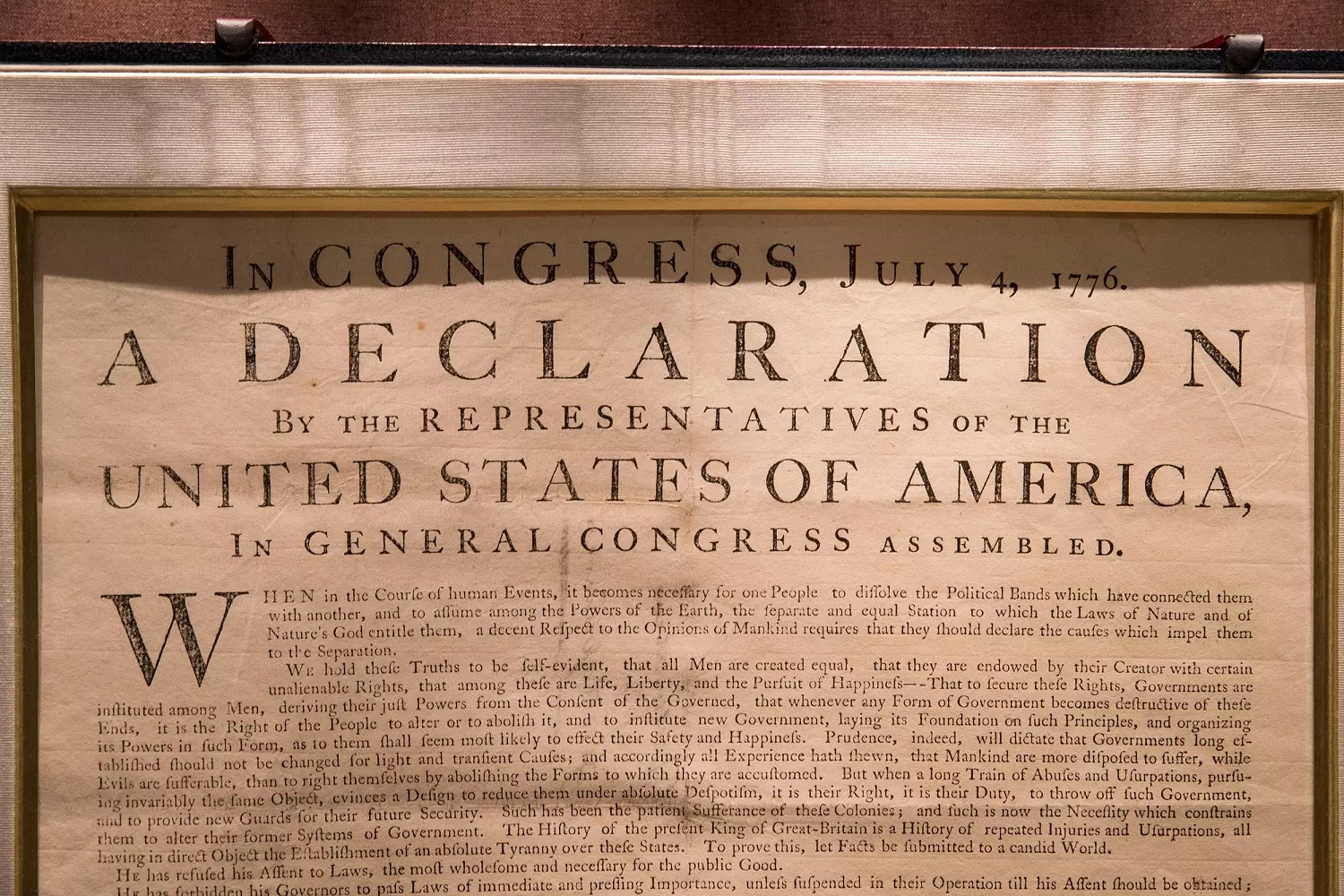 The US Declaration of Independence Image of the US Declaration of Independence