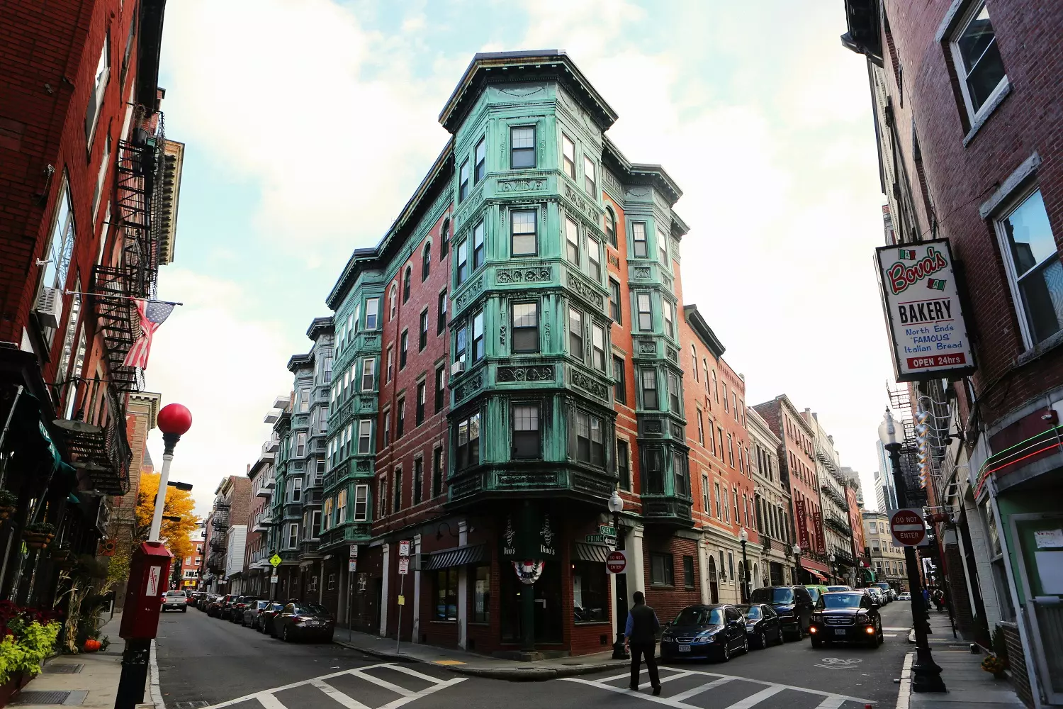 One of the old streets of Boston One of the old streets of Boston, USA