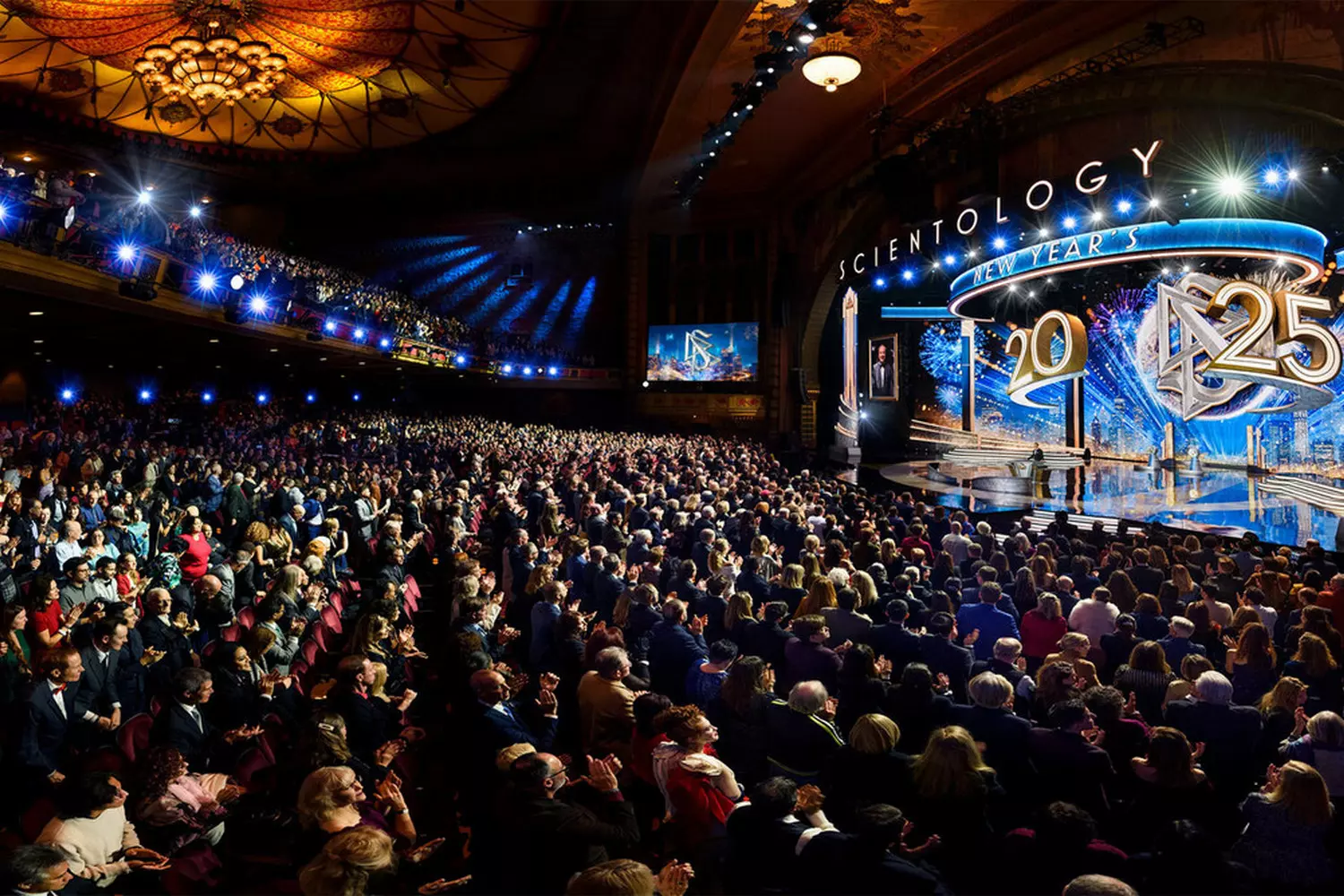 A gathering of Scientologists during a Church of Scientology event Scientologists gathered at a church event