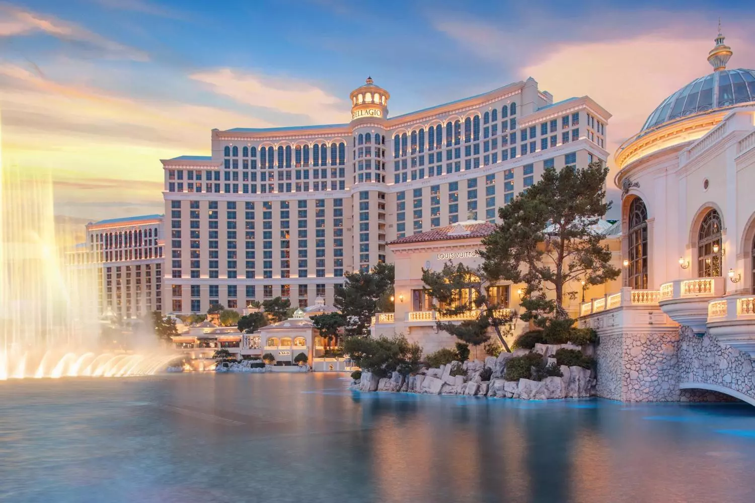 Bellagio Casino and Fountain in Las Vegas The Bellagio Hotel and Casino in Las Vegas with its iconic fountain