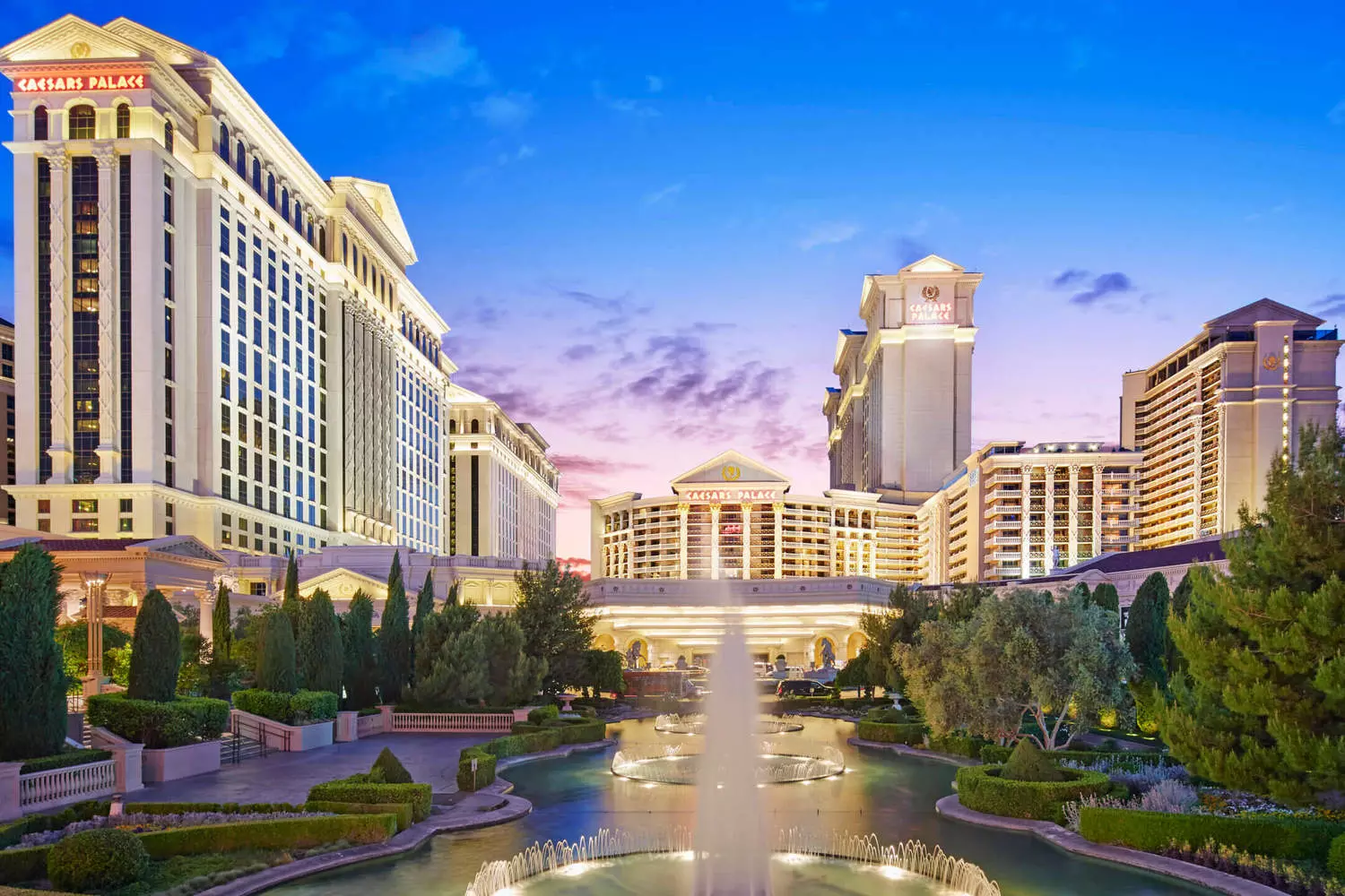 Caesars Palace Casino in Las Vegas Caesars Palace hotel and casino in Las Vegas with Roman-inspired architecture