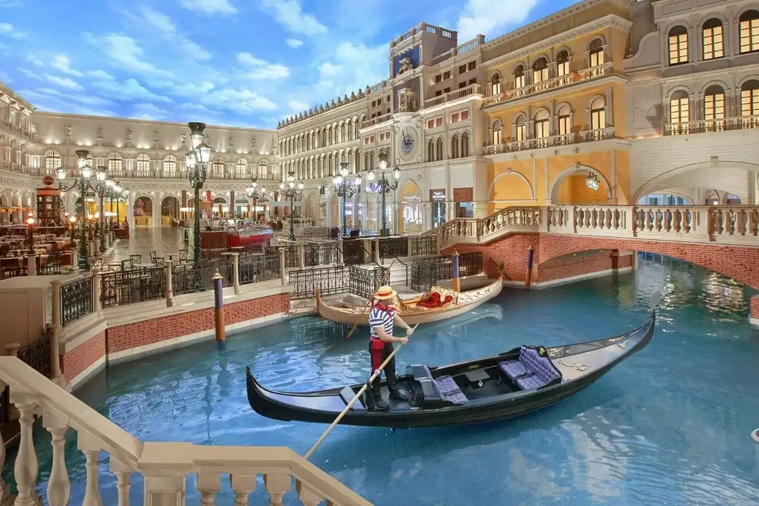 The Venetian Resort and Casino in Las Vegas The Venetian Resort in Las Vegas featuring Venetian-style architecture and canal