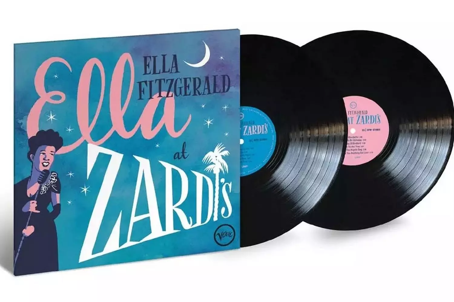Ella Fitzgerald: The Vinyl Legacy of a Jazz Legend Ella Fitzgerald examining vinyl records, including collaborations with Louis Armstrong and Duke Ellington
