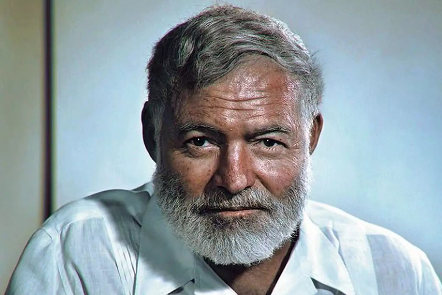 Color photo of Hemingway Color photo of Ernest Hemingway