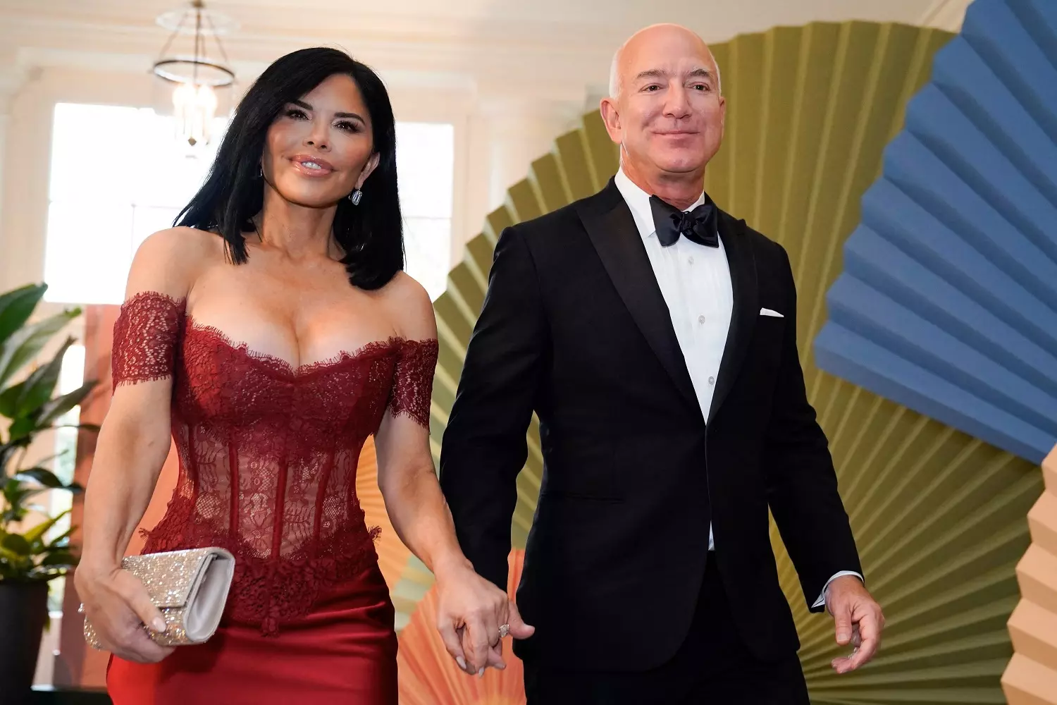 Jeff Bezos and Lauren Sánchez Jeff Bezos with Lauren Sánchez at a public event