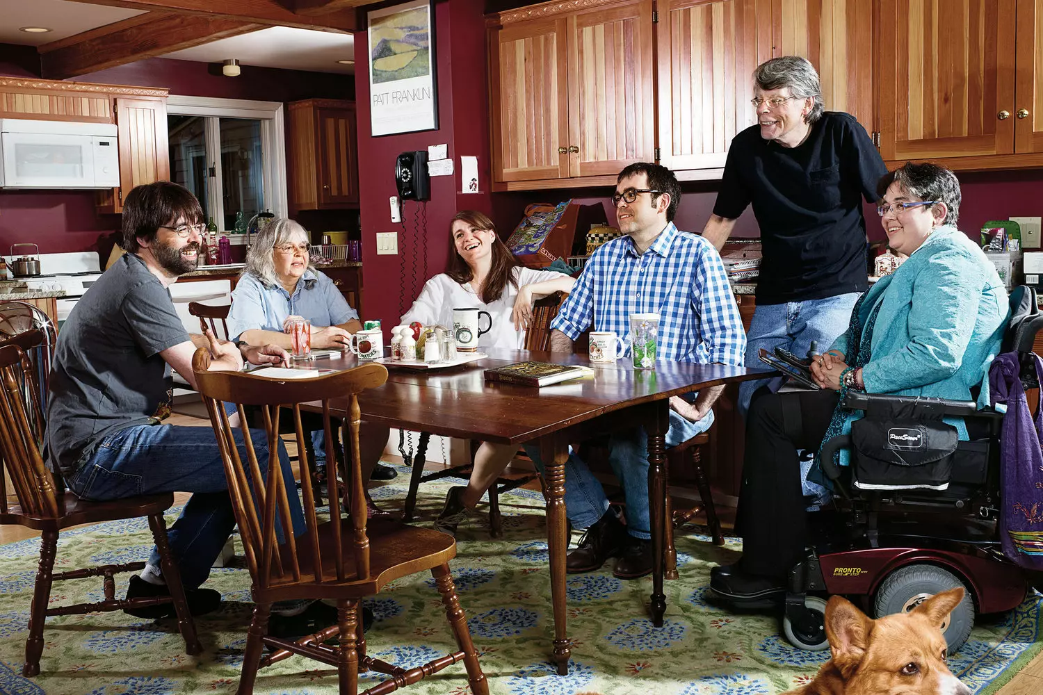 Stephen King with Family: The Man Behind the Monsters Stephen King gathered with his family around the table, sharing a rare moment of normalcy away from his world of horror fiction