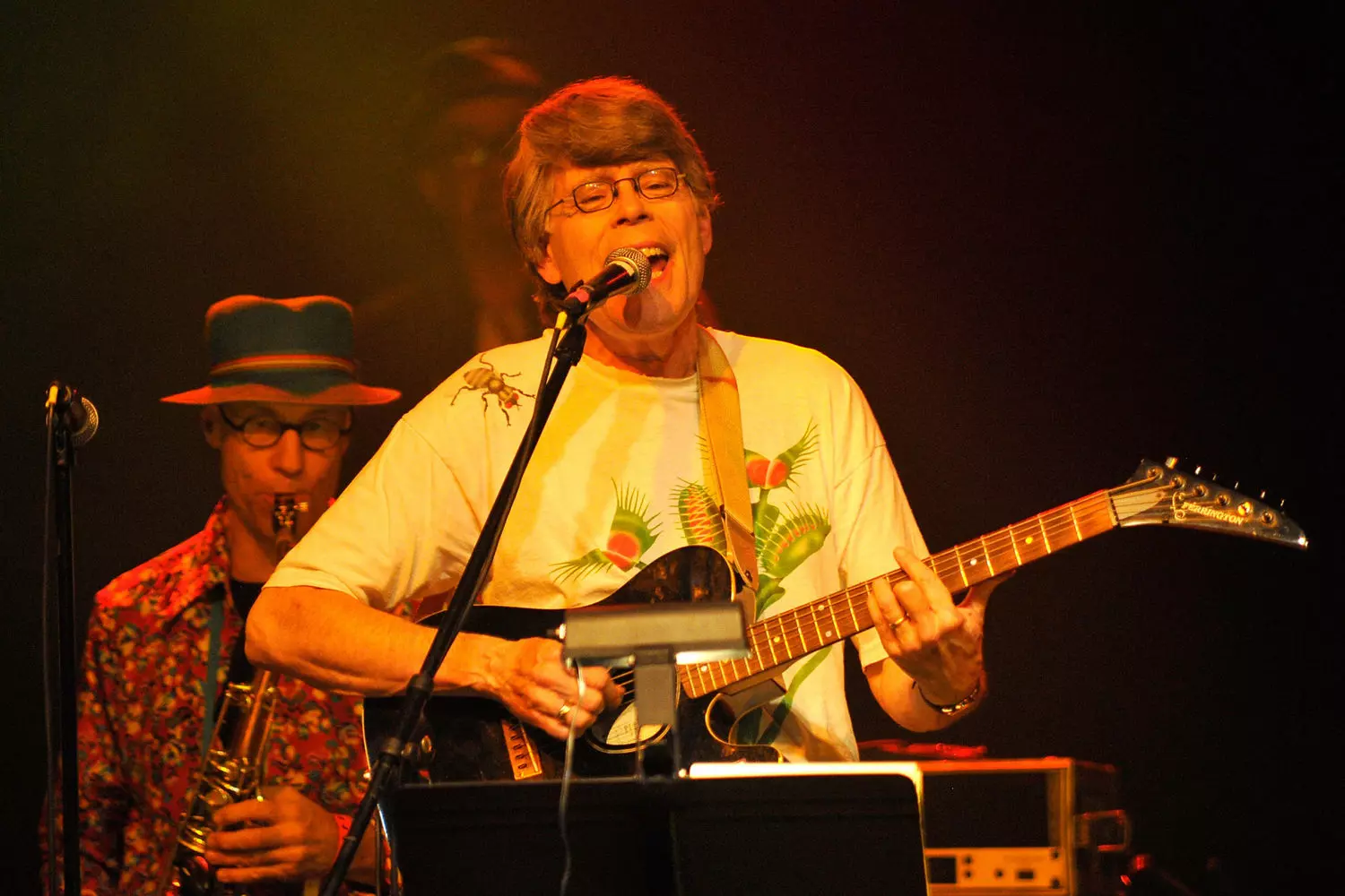 Rock Bottom Remainders: Stephen King's Literary Supergroup Stephen King jamming with his all-author band Rock Bottom Remainders, featuring famous writers turned rock stars for charity performances