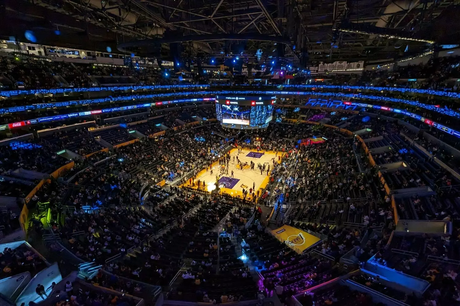NBA arena Basketball arena during an NBA game