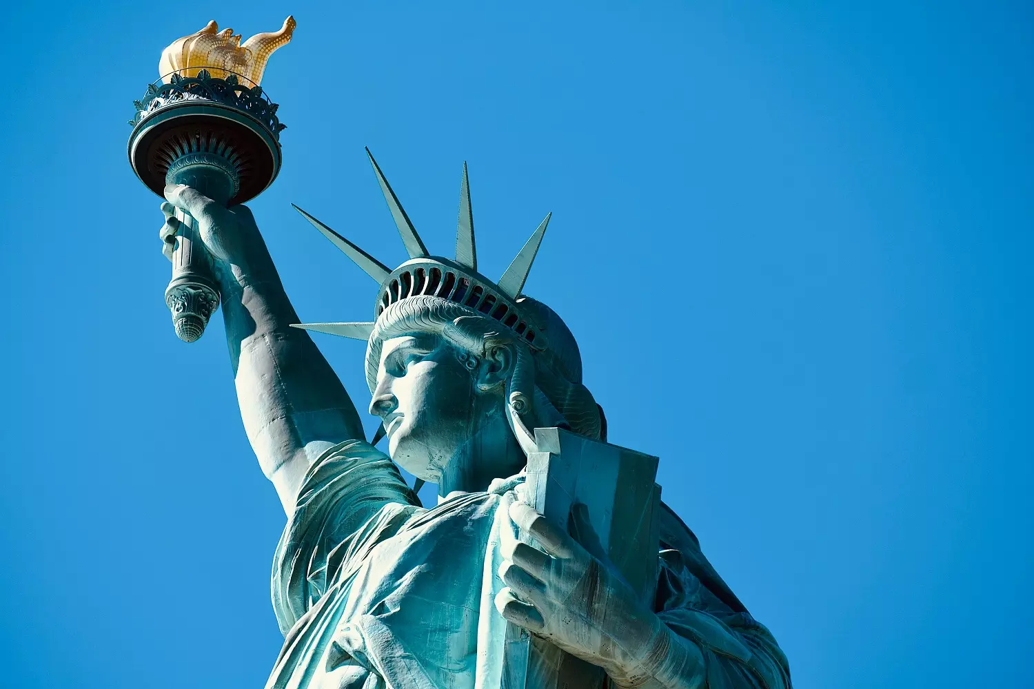 Statue of Liberty in New York Statue of Liberty — a symbol of freedom and democracy in the USA